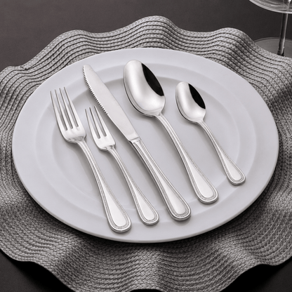 Faqueiro 30 Peças Aço Inox Perola
