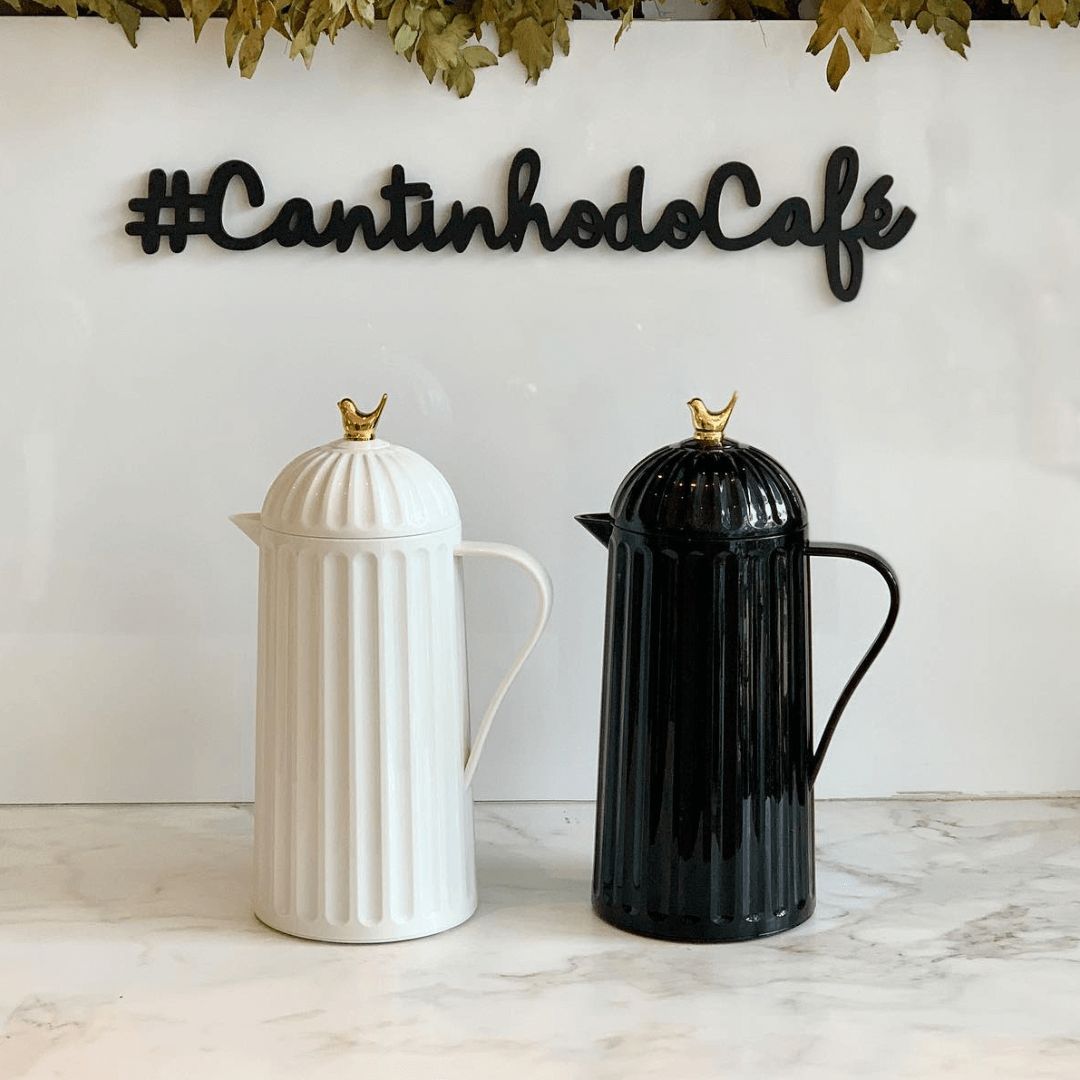 Garrafa Térmica de Plástico Bird Preta 600ml