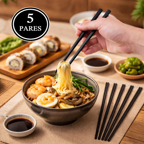 Hashi Preto 24cm 5 Pares