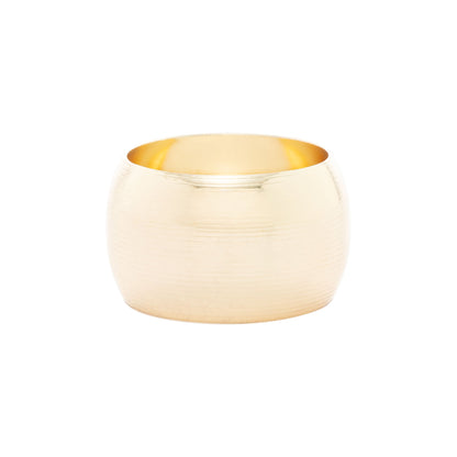 Jogo 4 Anéis para Guardanapo de Aço Circle Dourado 4,5cm