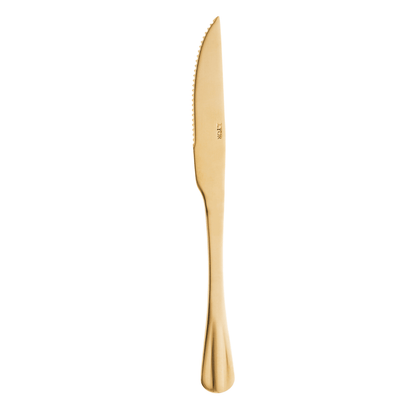 Jogo 6 Facas Churrasco Positano Dourado 23cm