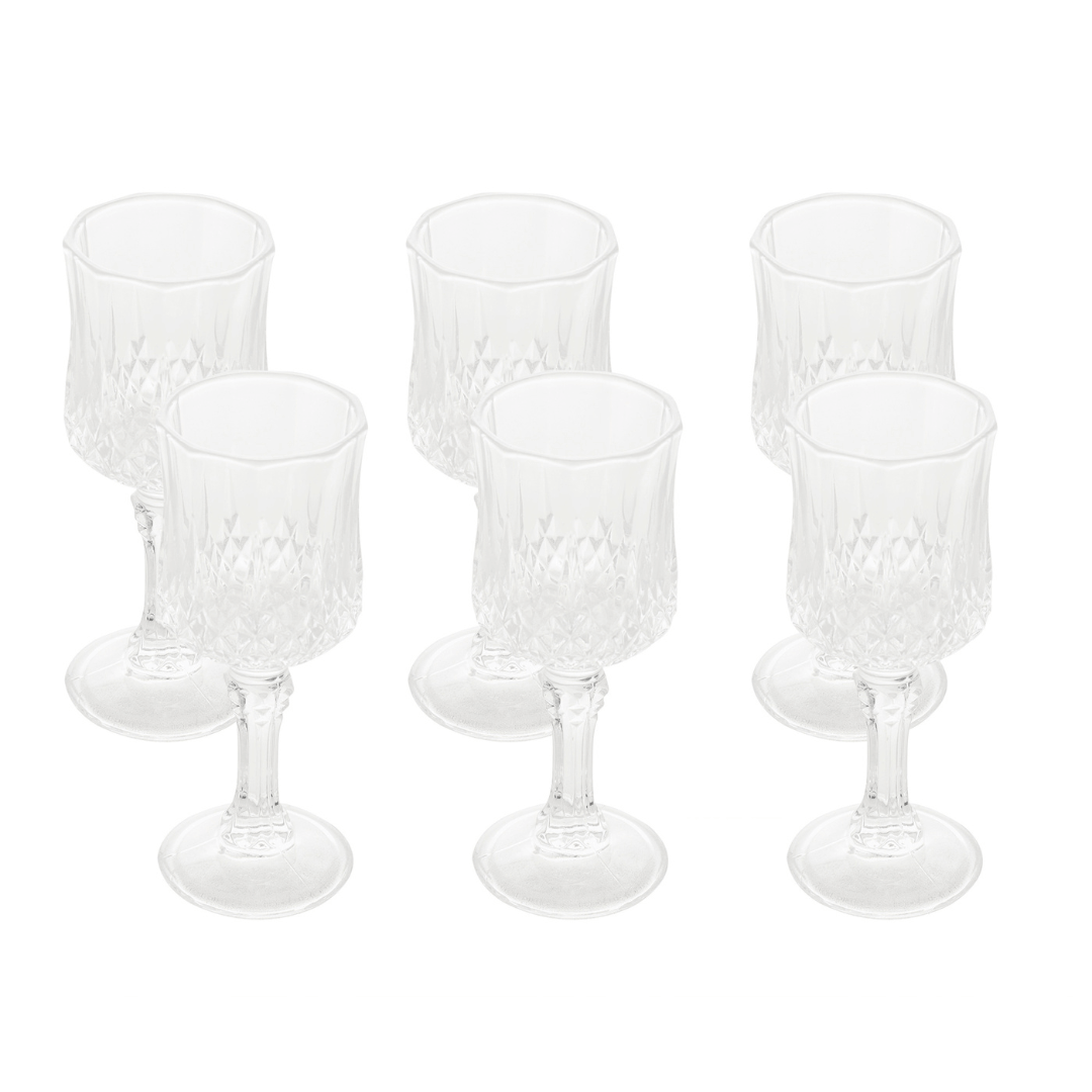 Jogo 6 Taças para Licor de Vidro Diamante 60ml