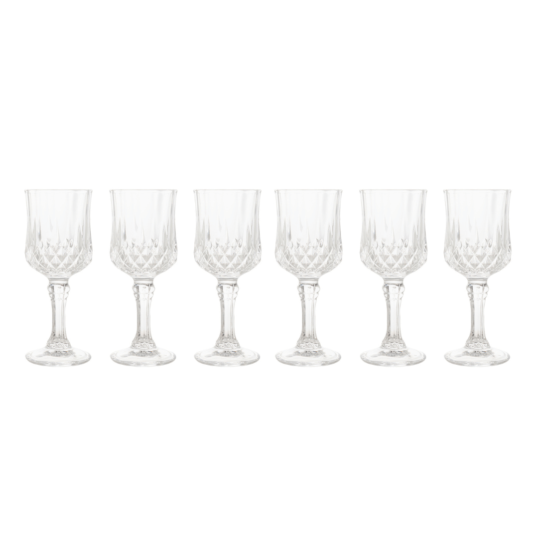 Jogo 6 Taças para Licor de Vidro Diamante 60ml