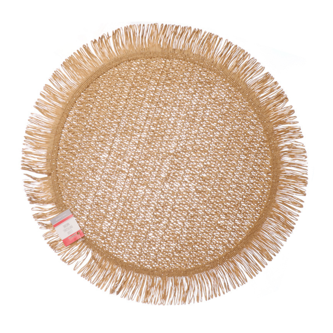Jogo Americano Redondo de Papel Nature Marrom 38cm