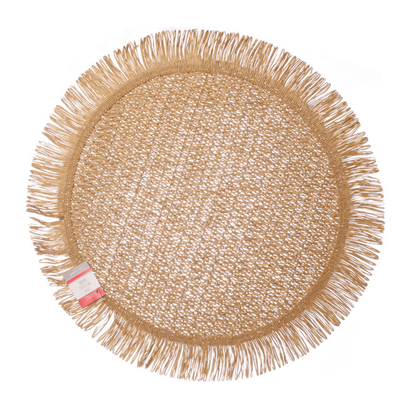 Jogo Americano Redondo de Papel Nature Marrom 38cm