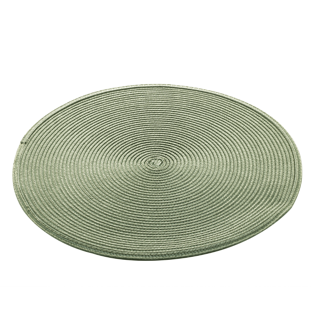 Jogo Americano Redondo Poliester Fresno Verde 38cm