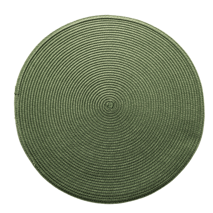 Jogo Americano Redondo Poliester Fresno Verde 38cm
