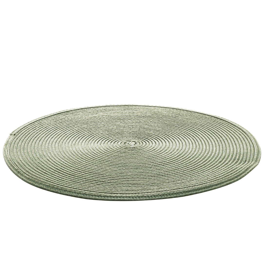 Jogo Americano Redondo Poliester Fresno Verde 38cm