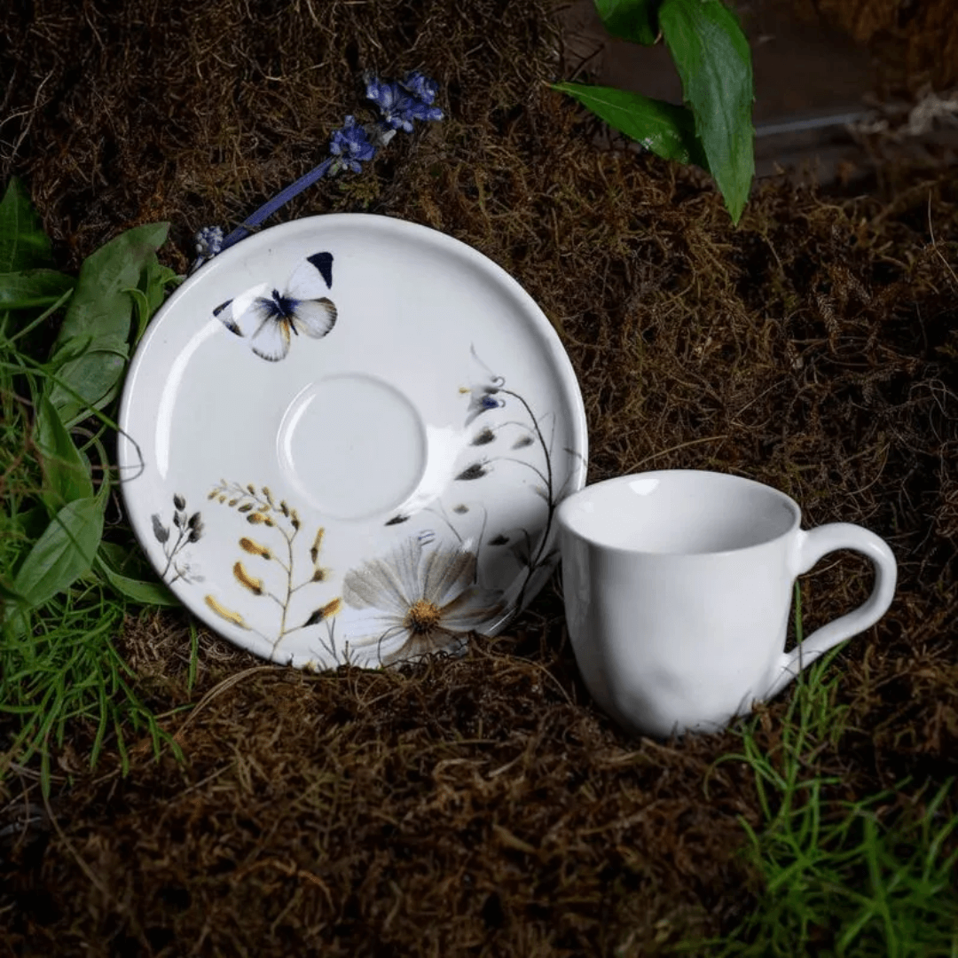 Jogo de 6 Xícaras de Café com Pìres Bio Encanto