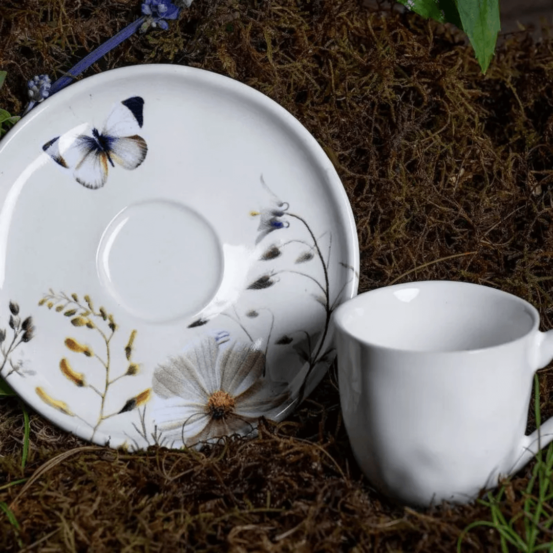 Jogo de 6 Xícaras de Café com Pìres Bio Encanto