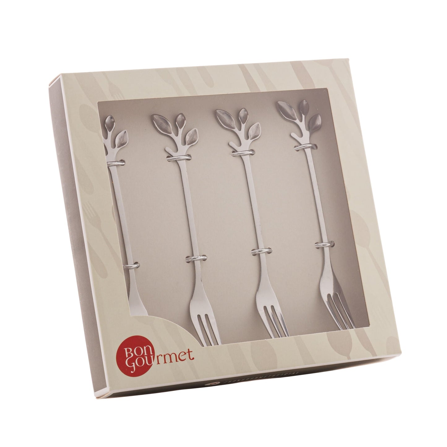 Jogo de Garfos para Aperitivo em Aço Inox Leaves 4 Peças
