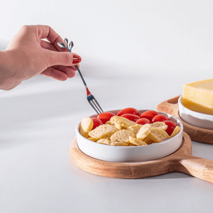 Jogo de Garfos para Aperitivo em Aço Inox Leaves 4 Peças
