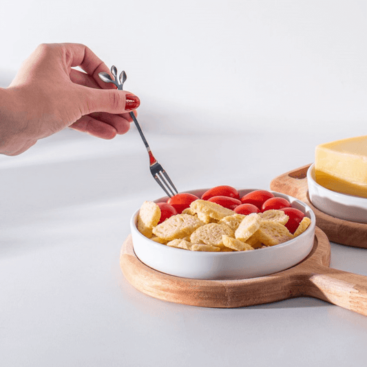 Jogo de Garfos para Aperitivo em Aço Inox Leaves 4 Peças