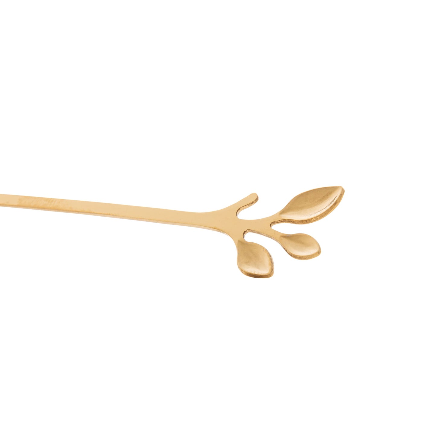 Jogo de Garfos para Aperitivo em Aço Inox Leaves Dourado 4 Peças