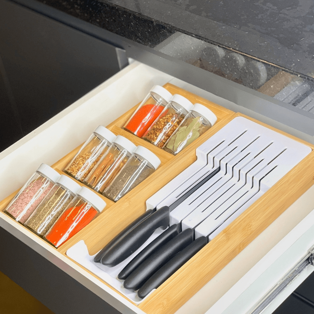 Organizador de Facas Keep em Bambu 38,5cm