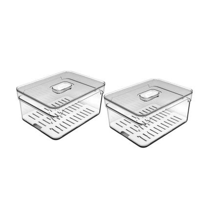 Kit 2 Organizadores Clear Fresh 2,2 Litros