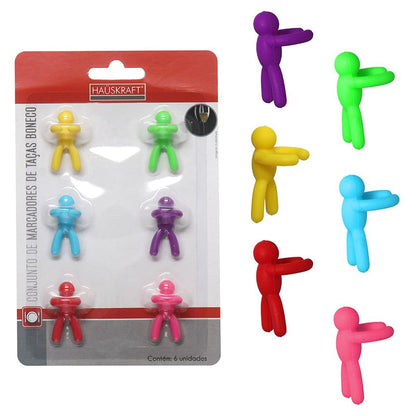 Kit Marca Taça de Silicone 6 Peças