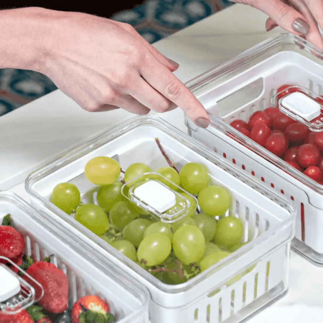 Kit 6 Organizadores de Geladeira Clear Fresh 2,2 Litros