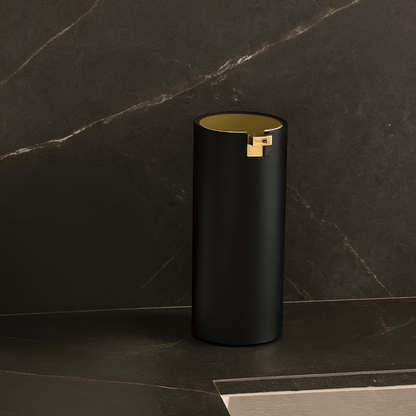 Dispenser Para Detergente Linha Conceito Preto e Dourado