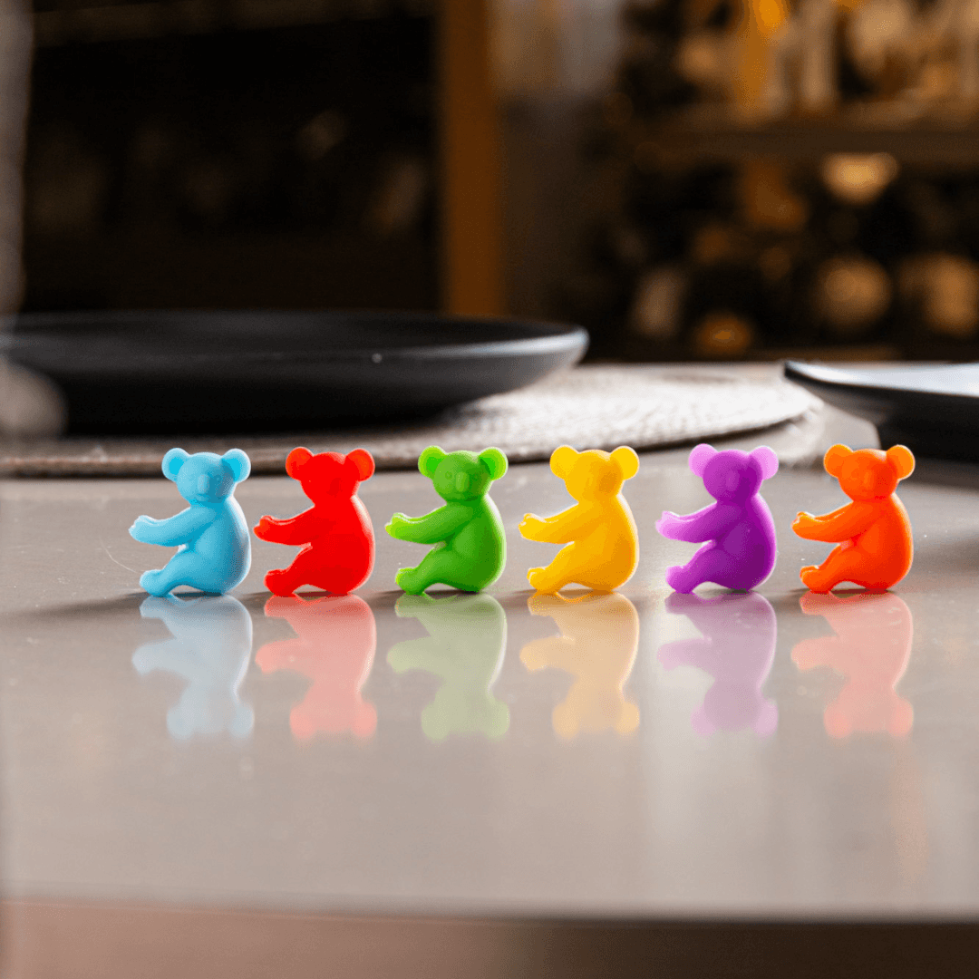 Jogo 6 Marcadores para Taça Koala Sortidos Silicone