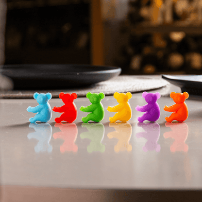 Jogo 6 Marcadores para Taça Koala Sortidos Silicone