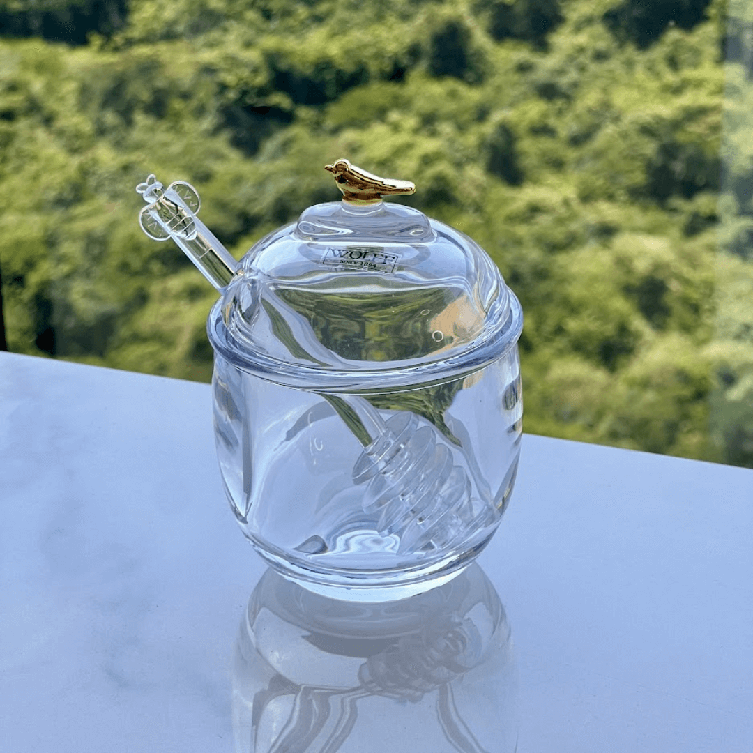 Meleira com Pegador e Tampa de Cristal Golden Bird 150ml
