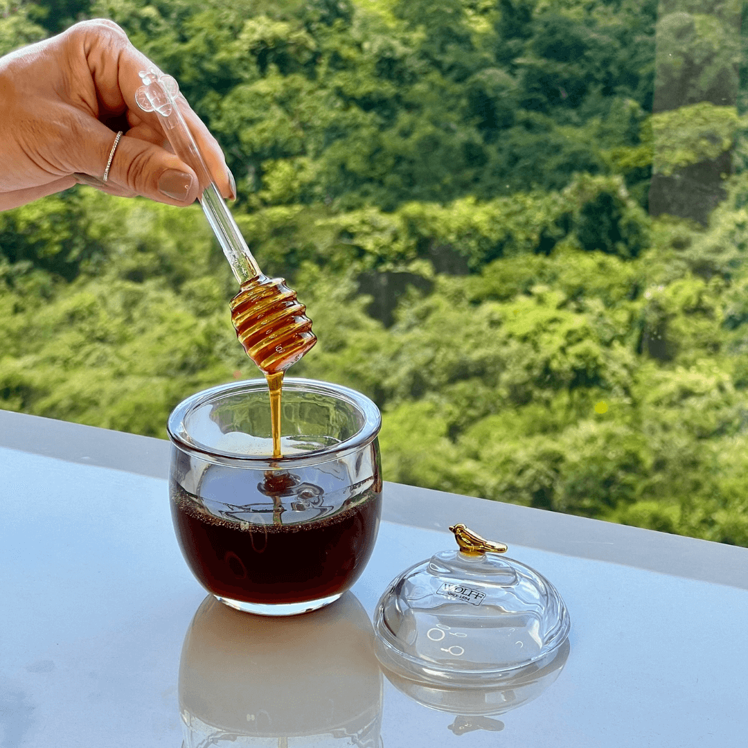 Meleira com Pegador e Tampa de Cristal Golden Bird 150ml