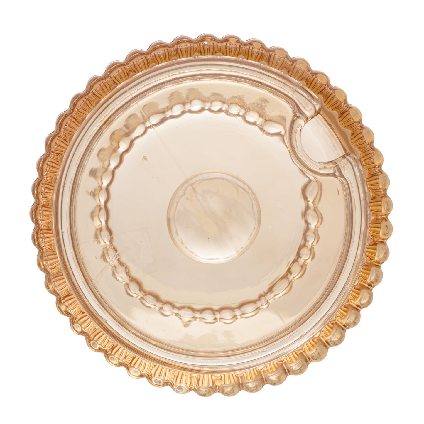 Meleira Cristal de Chumbo com Colher Pearl Âmbar 9,4cm