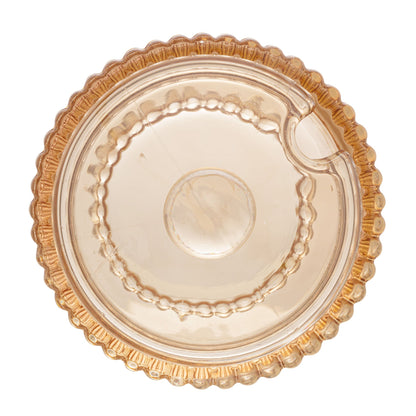 Meleira Cristal de Chumbo com Colher Pearl Âmbar 9,4cm