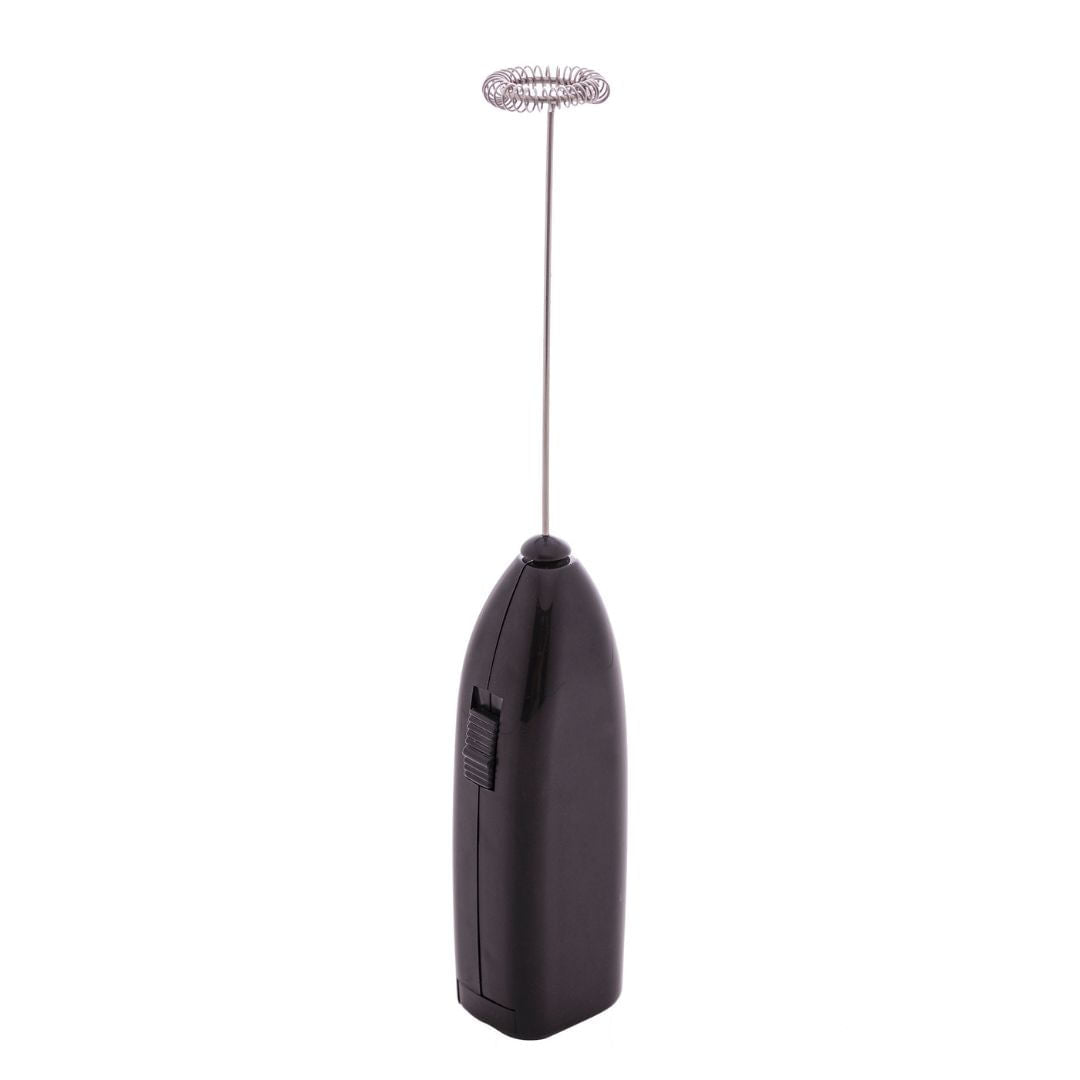 Mini Mixer Elétrico para Bebidas em Aço Inox e Plástico Preto