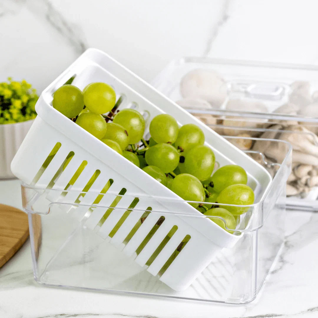 Kit 6 Organizadores de Geladeira Clear Fresh 2,2 Litros