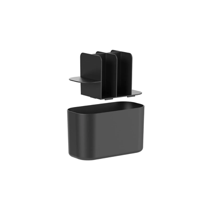 Organizador de Maquiagem com Divisórias Bold Preto 16,8cm