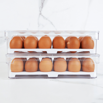 Organizador de Ovos Clear Fresh Natural 18 Ovos