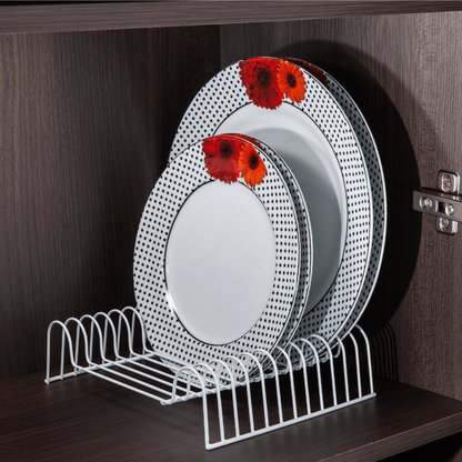 Organizador De Pratos 12 Posições 20 cm Branco