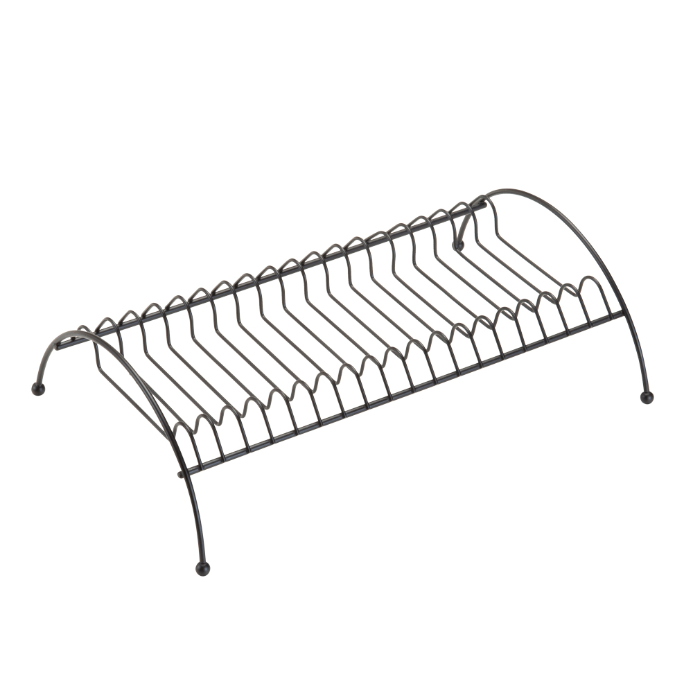 Organizador De Pratos Para Armário e Pia Preto Linha Black