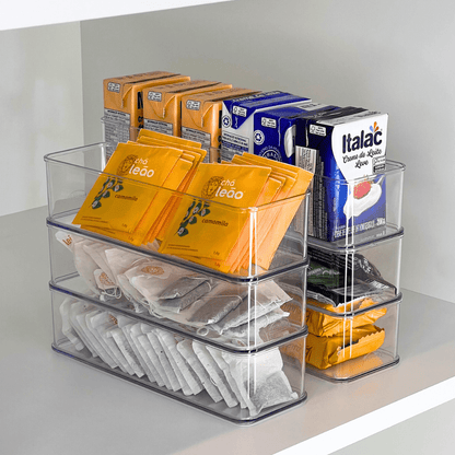Organizador Encaixa Retangular Transparente 21,9cm