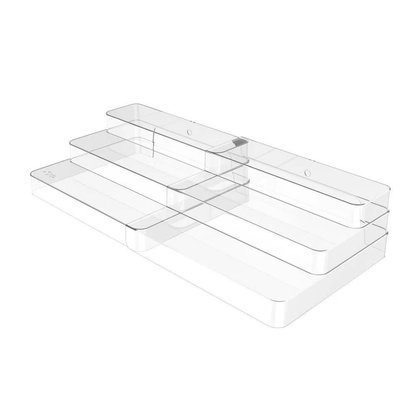 Organizador Multinivel Extensivel Clear Transparente 25cm x 29-54cm x 10,3cm