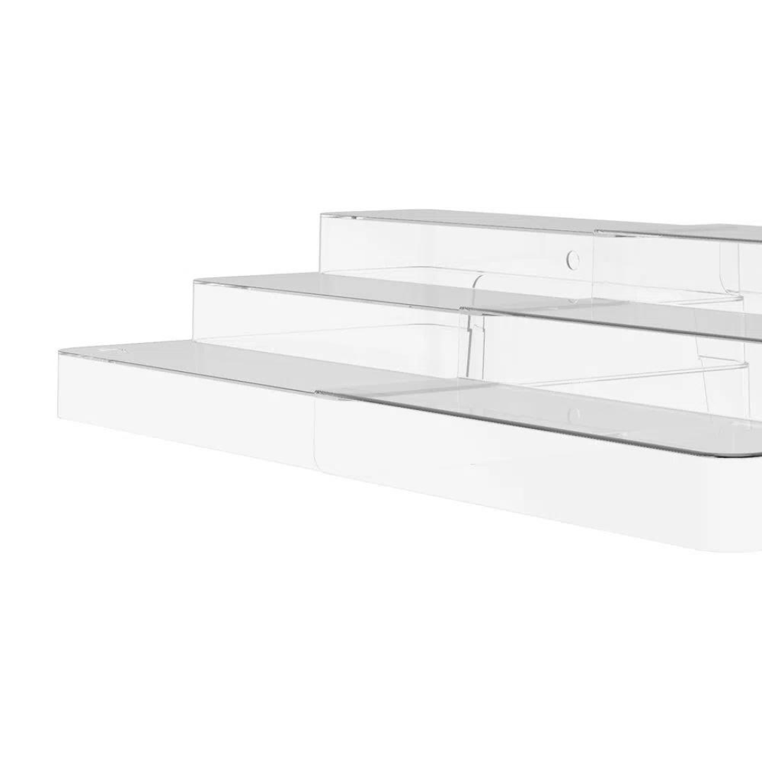 Organizador Multinivel Extensivel Clear Transparente 25cm x 29-54cm x 10,3cm