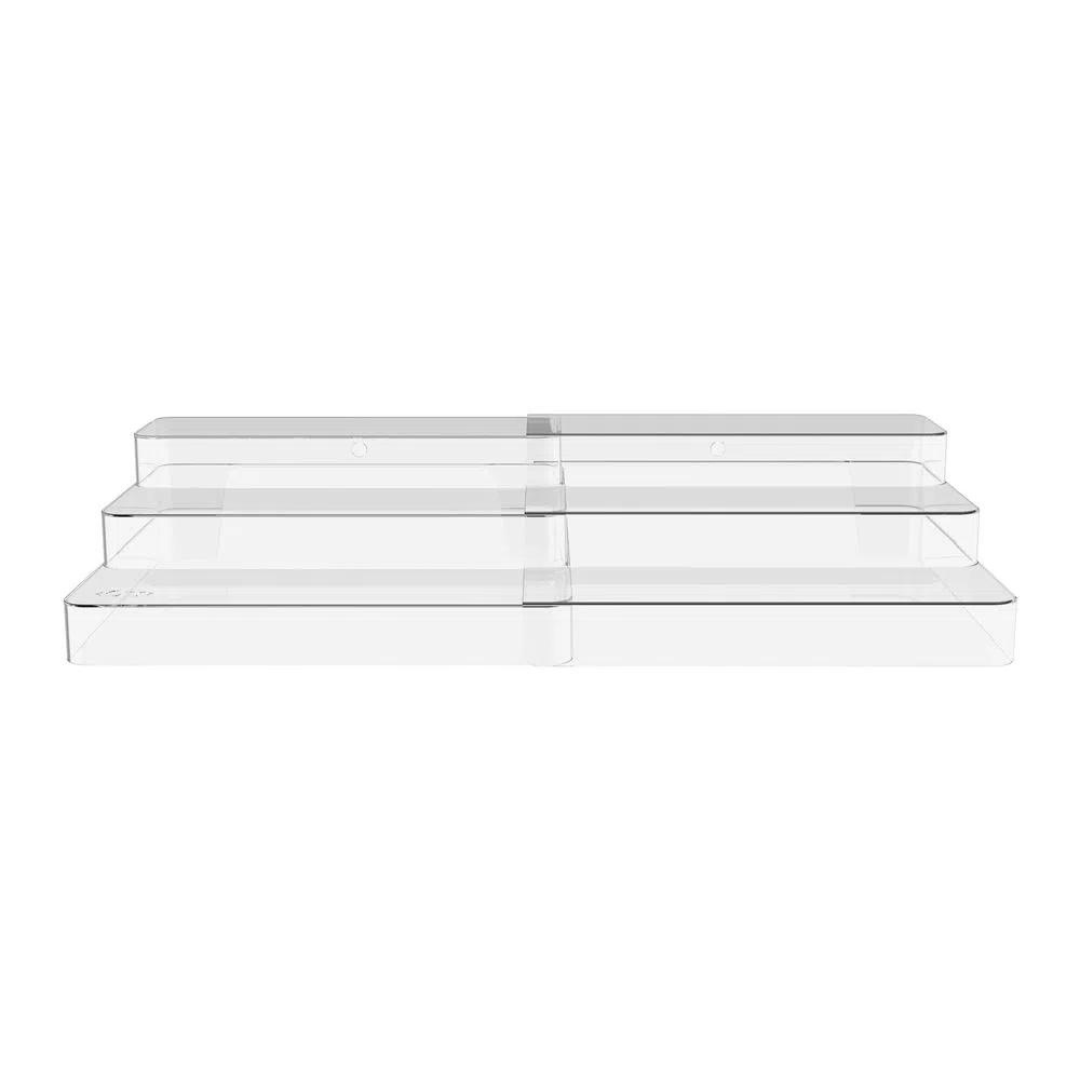Organizador Multinivel Extensivel Clear Transparente 25cm x 29-54cm x 10,3cm