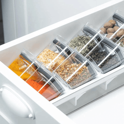 Organizador para Temperos Clear Natural 9 Peças