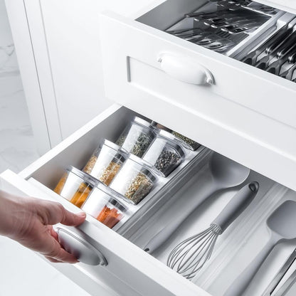 Organizador para Temperos Clear Natural 9 Peças