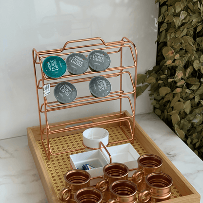 Organizador Porta Cápsulas de Café Dolce Gusto Rose Gold