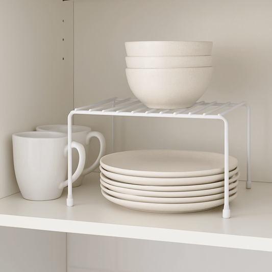 Suporte Organizador Retangular de Armário Pequeno 25cm Branco Alta Resistência