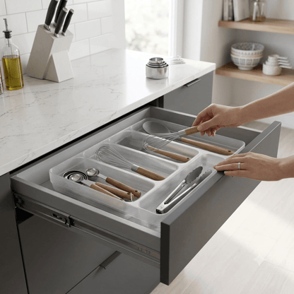 Organizador de Talheres Logic Natural 35cm x 27cm x 5,5cm