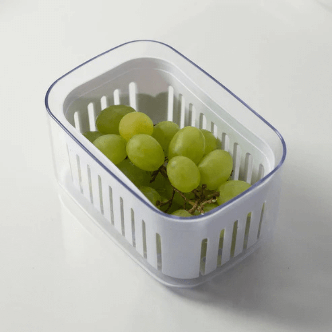 Pote com Cesto Clear Fresh 14,5cm Branco