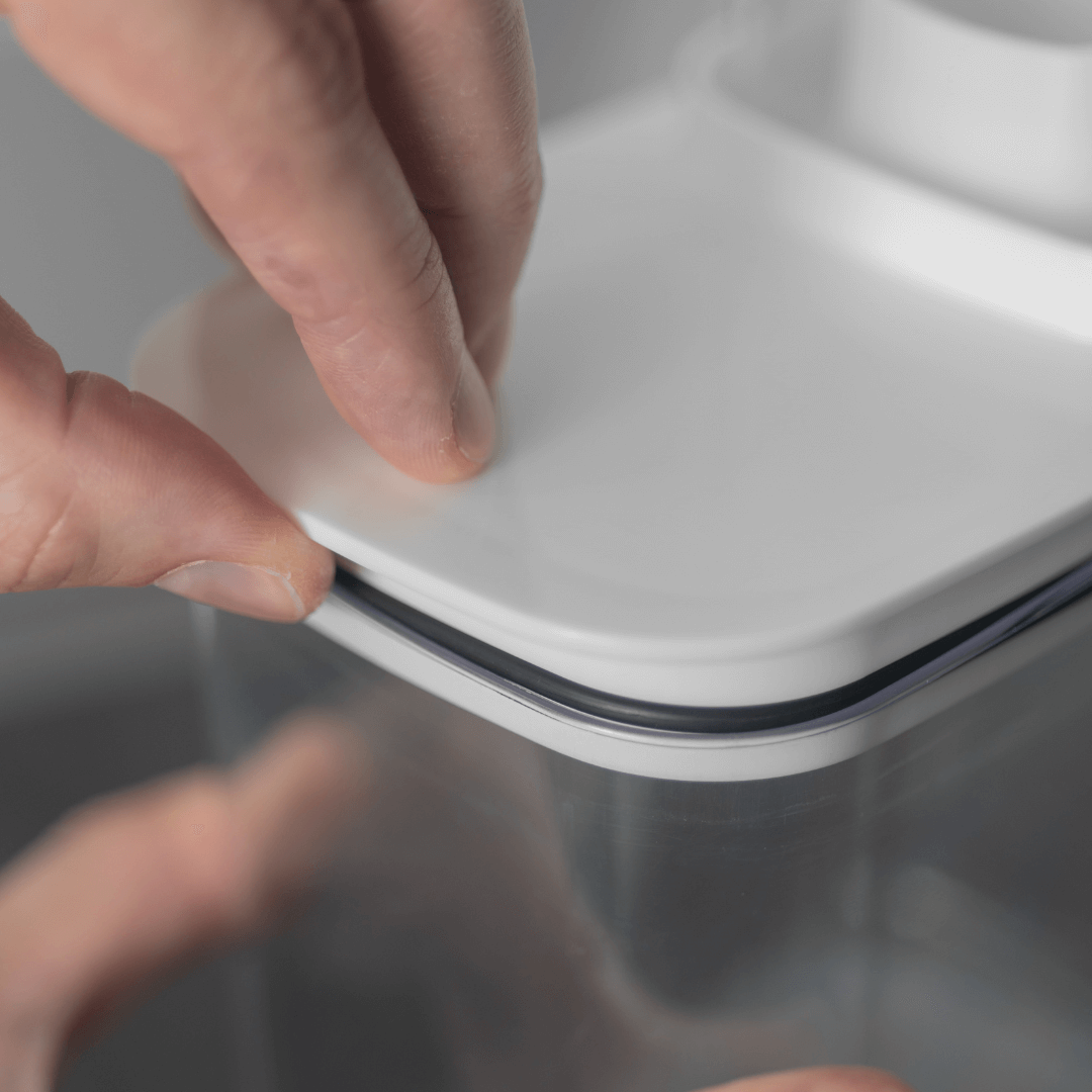 Pote Hermético Dispenser Flow Branco 2,3 Litros