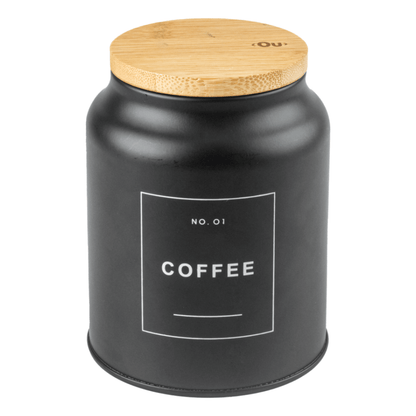 Pote Hermético para Café Sense Preto 1,1 Litros