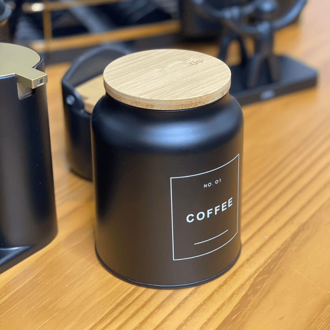 Pote Hermético para Café Sense Preto 1,1 Litros