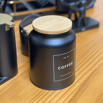 Pote Hermético para Café Sense Preto 1,1 Litros
