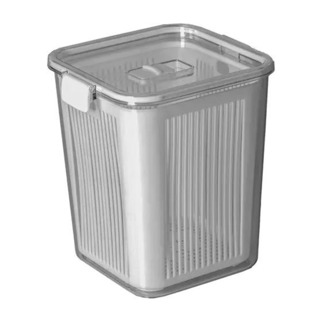 Pote Hermético Slim Multiuso Cinza 3 Litros